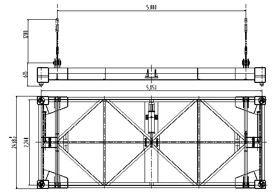 20FT &amp; 40FT Semi-Automatic Mechanical Container Spreader for Container Lifting